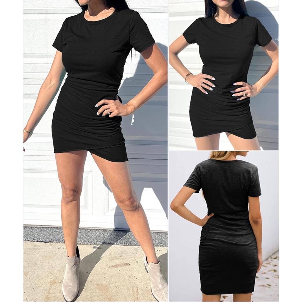 Ruched Bodycon T-Shirt Dress - Picture 3 of 6